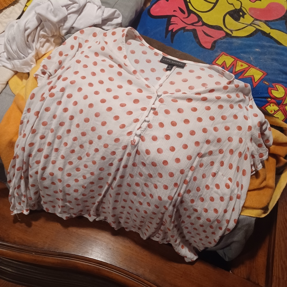 Polka dot Lane Bryant blouse